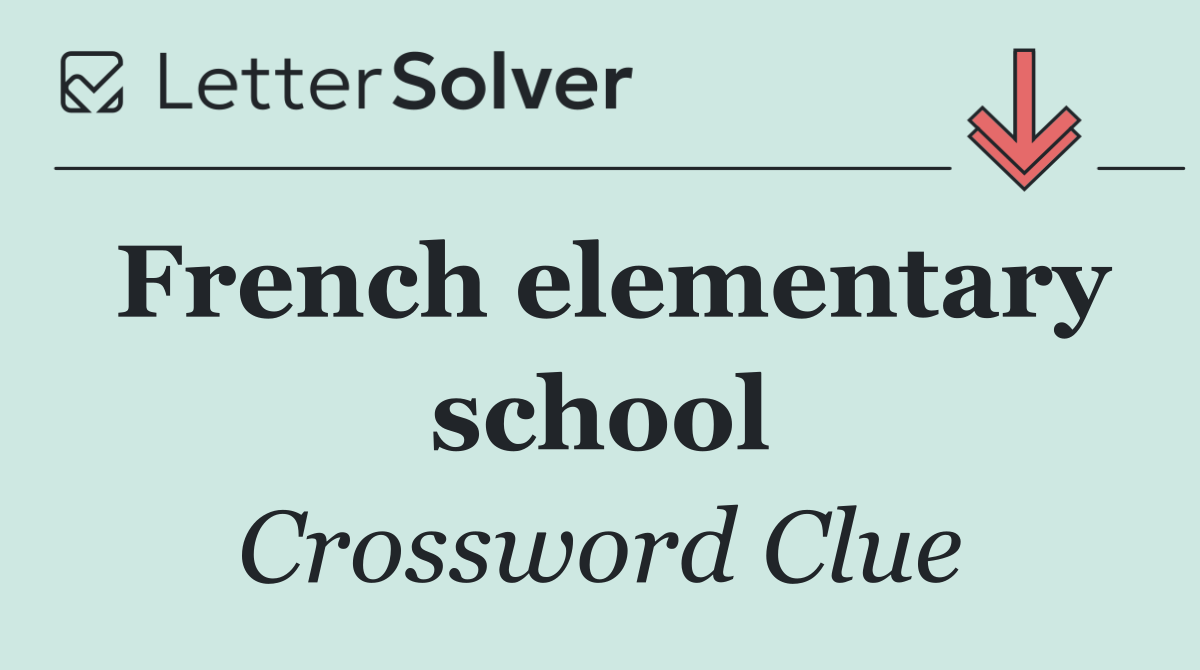 French elementary school