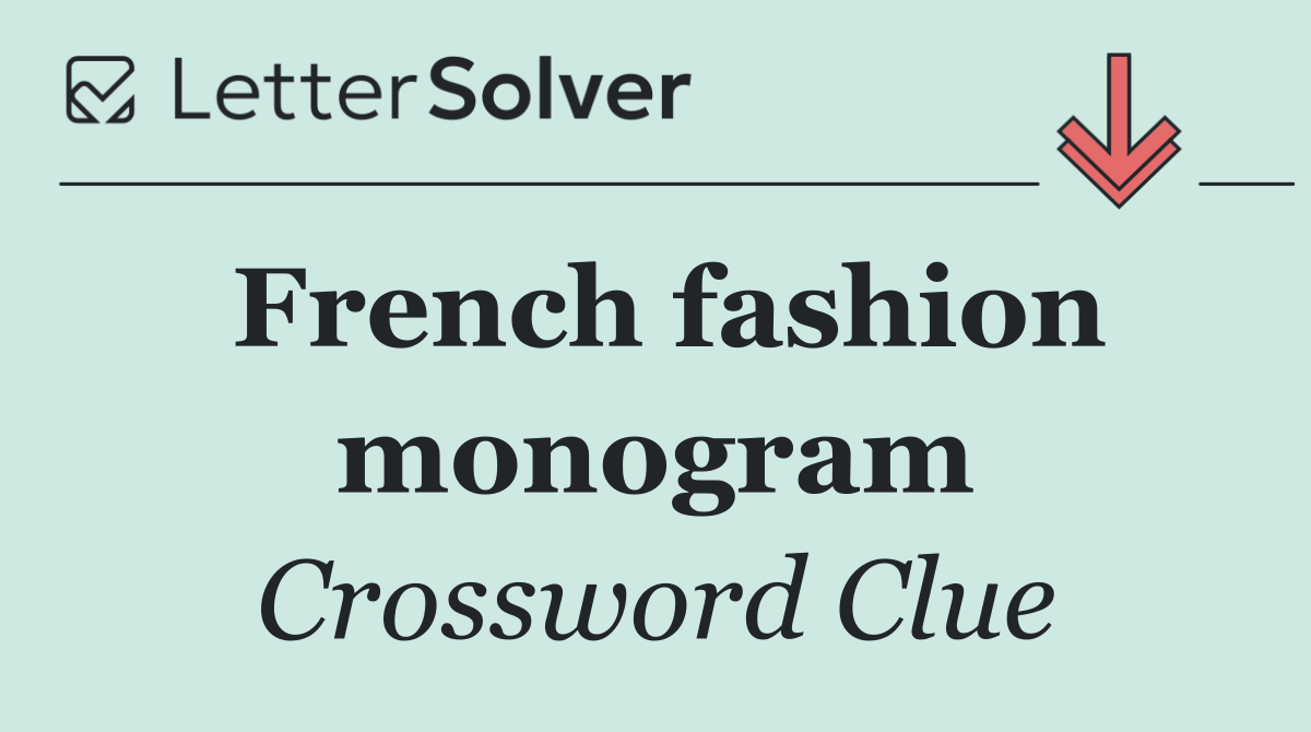 French fashion monogram