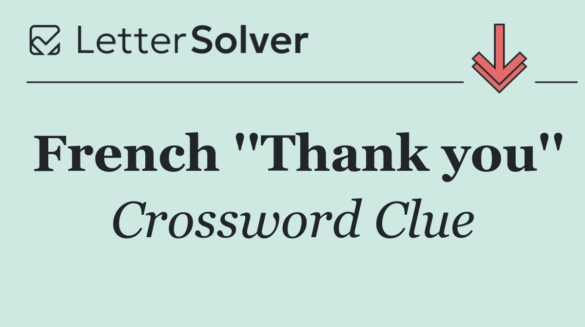 French ''Thank you''