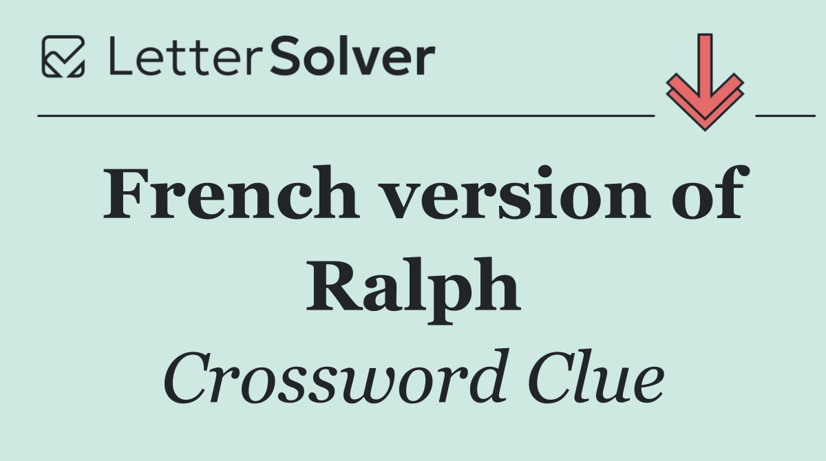 French version of Ralph