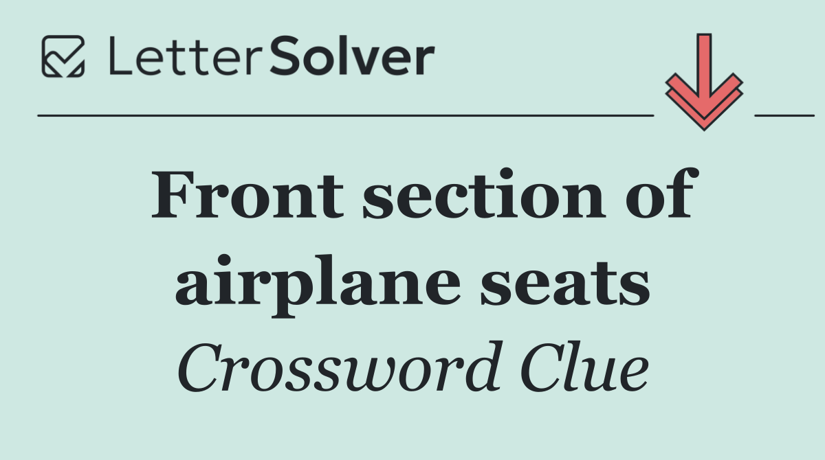 Front section of airplane seats