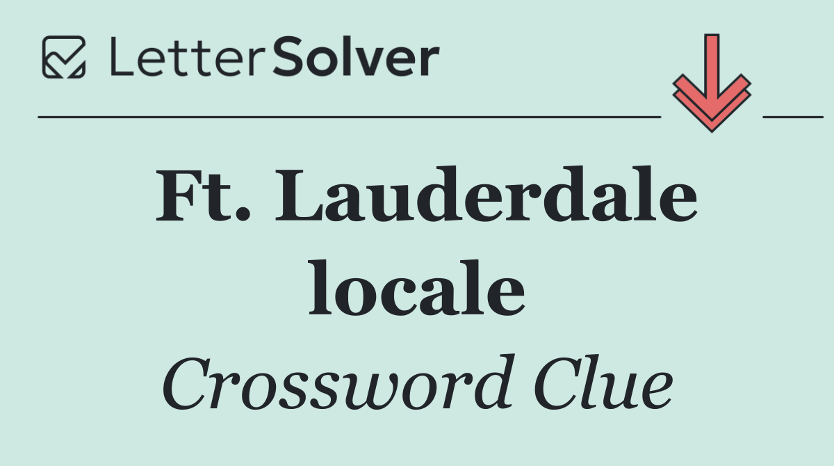 Ft. Lauderdale locale