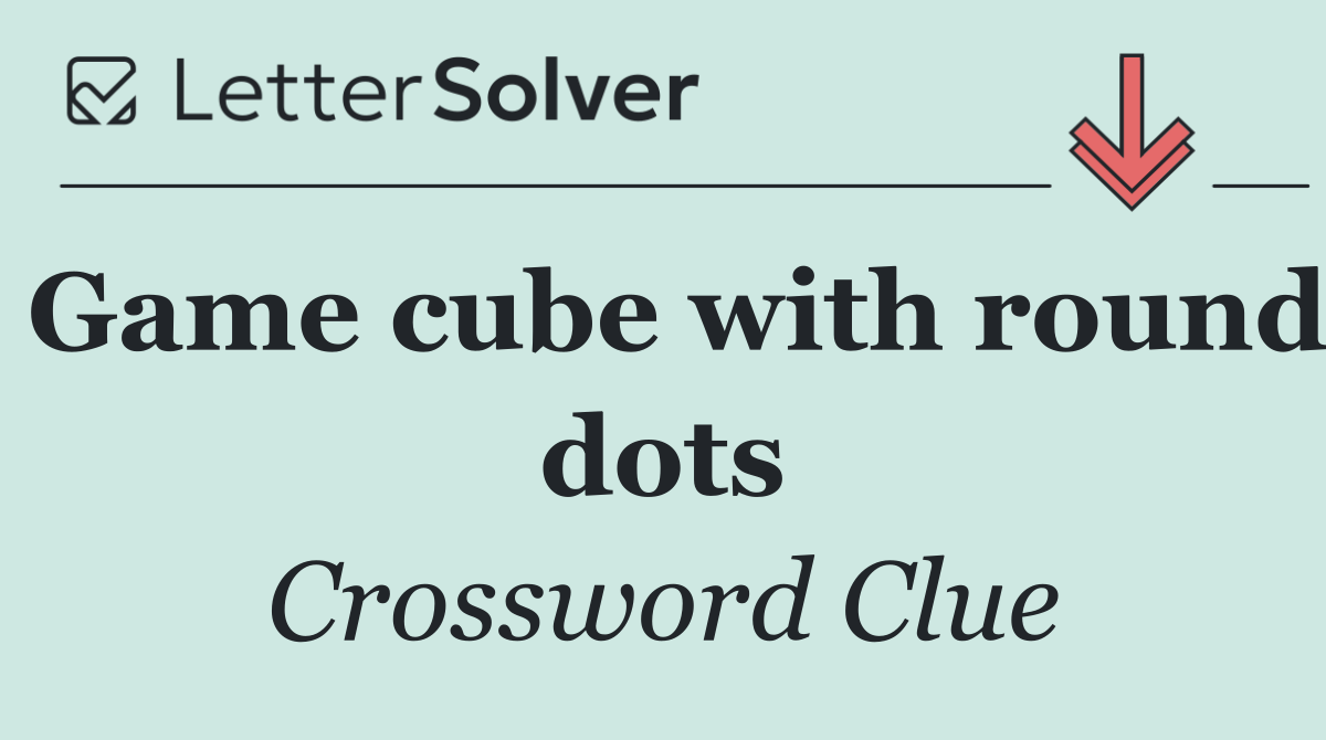 Game cube with round dots