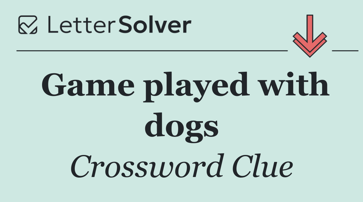 Game played with dogs