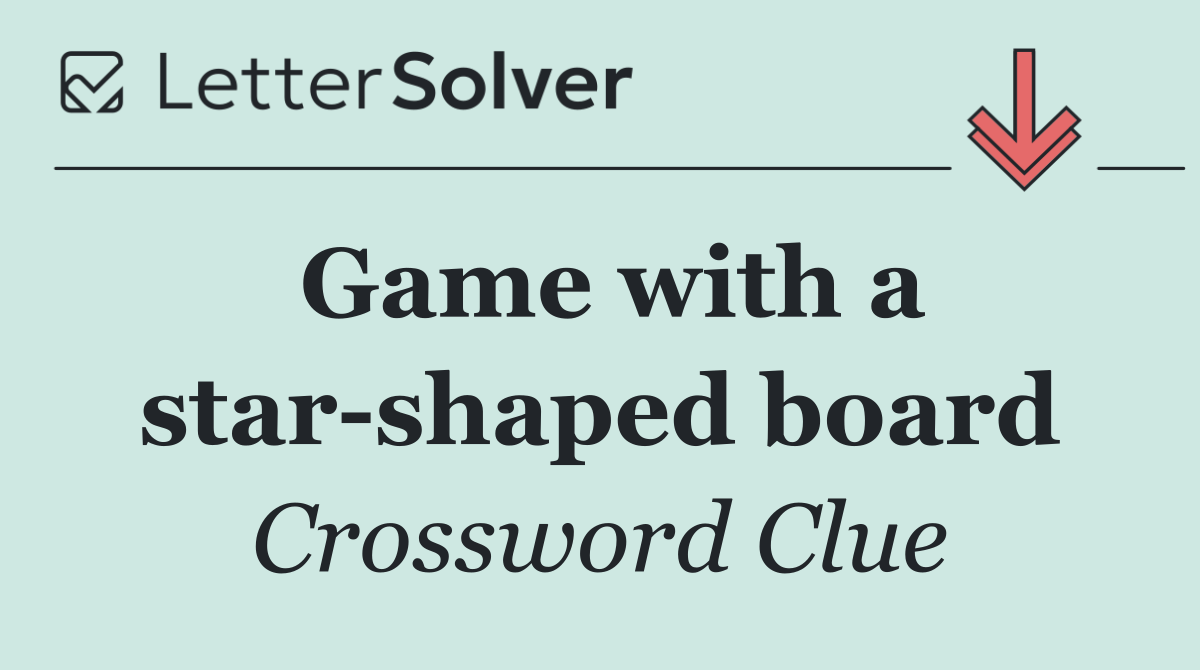 Game with a star shaped board