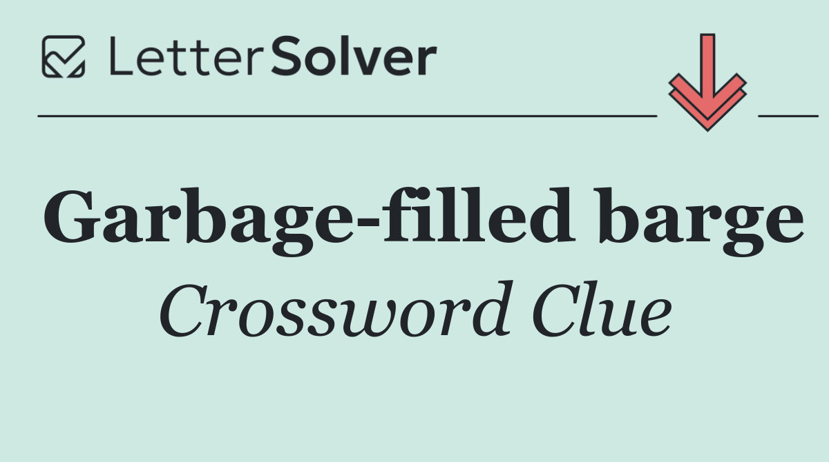 Garbage filled barge