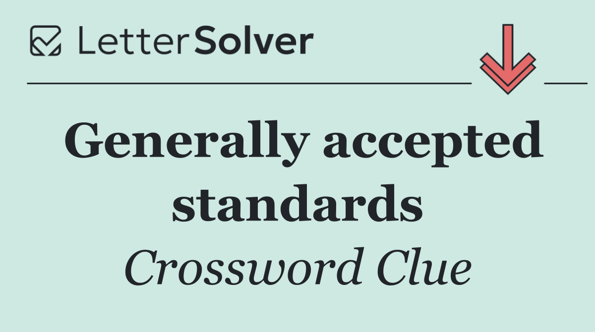 Generally accepted standards