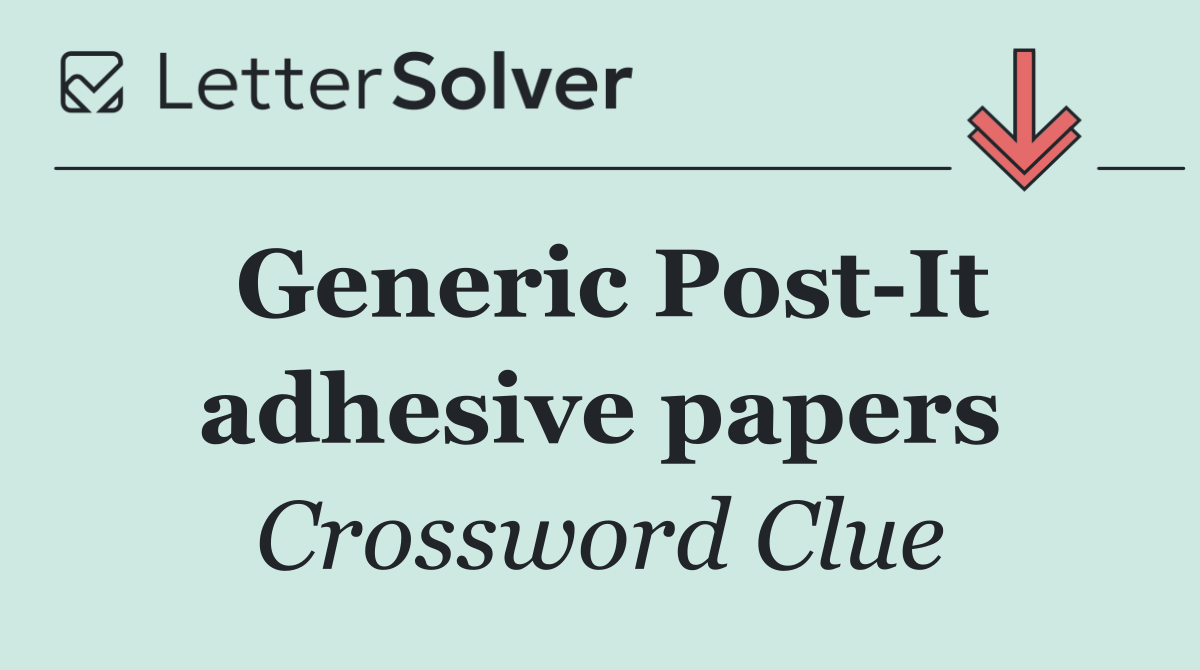Generic Post It adhesive papers