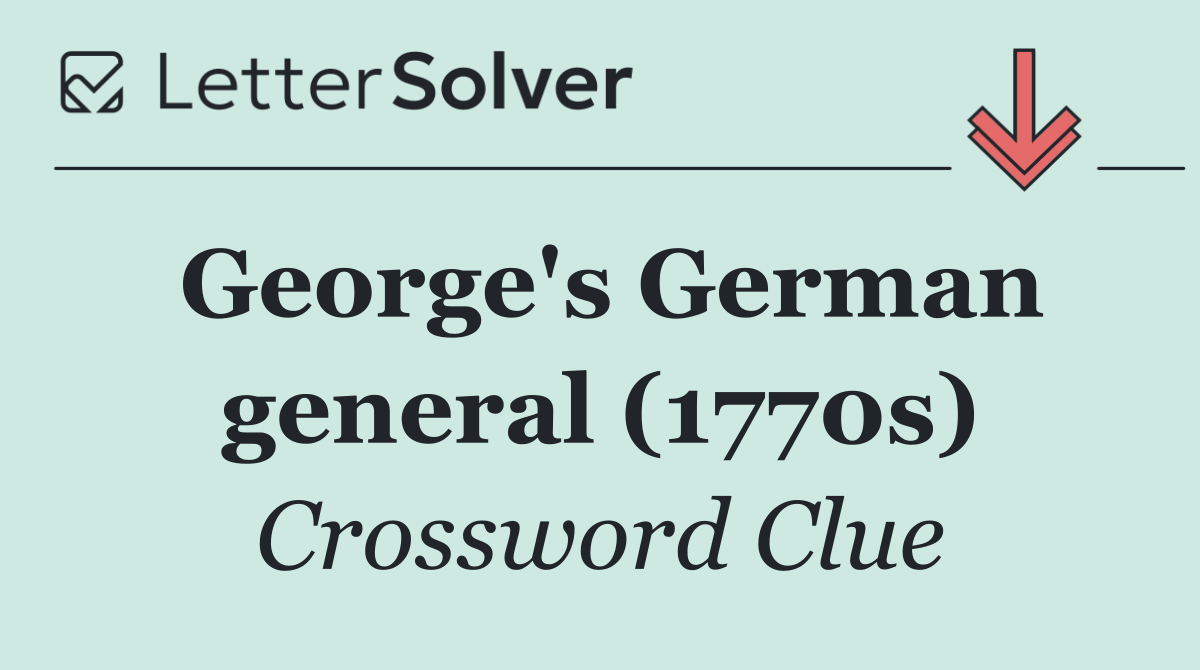 George's German general (1770s)