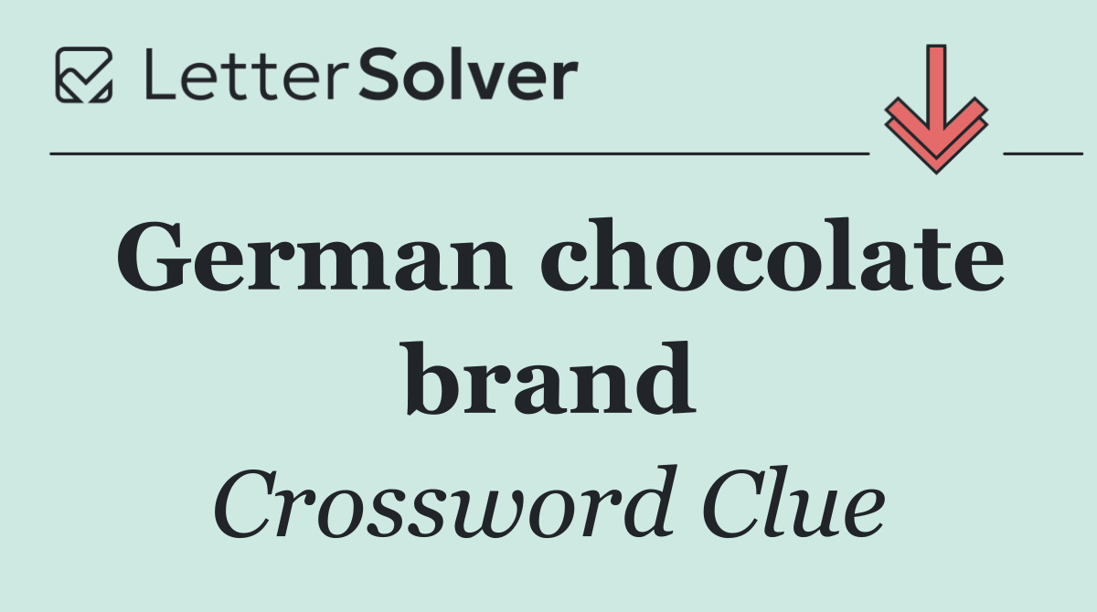 German chocolate brand