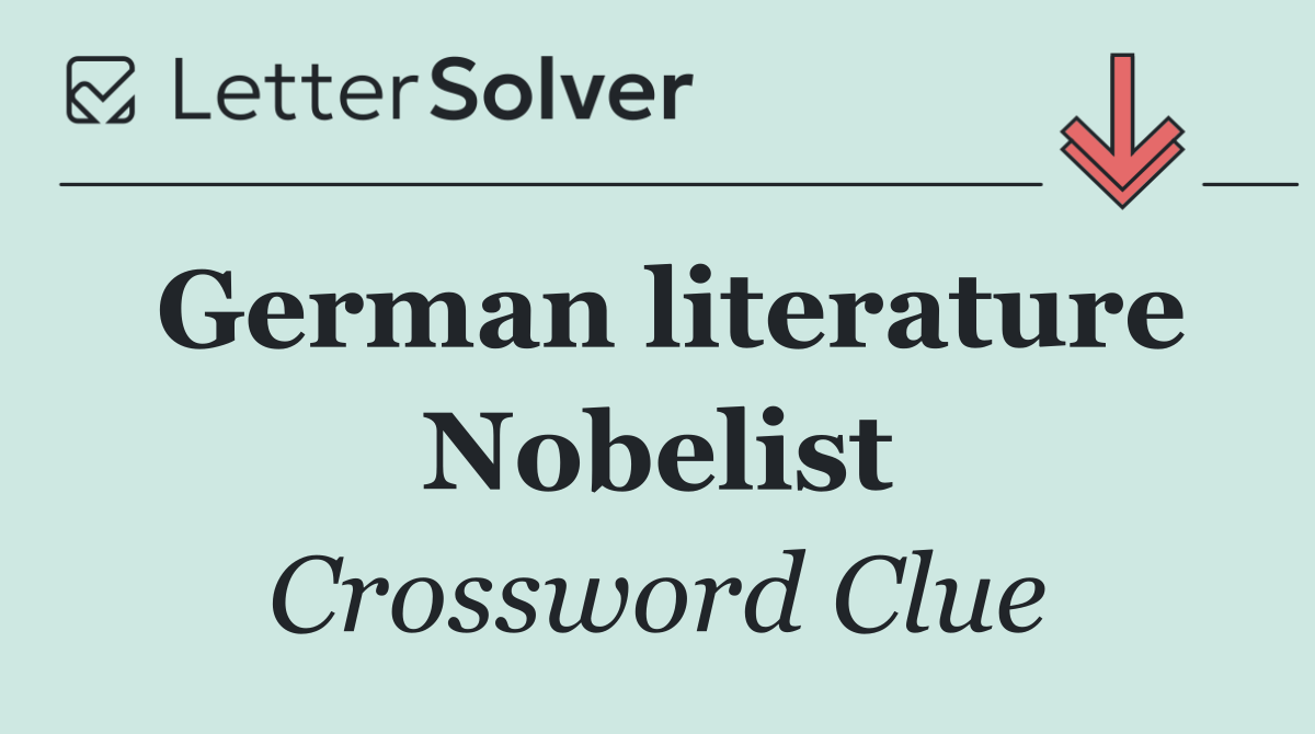 German literature Nobelist