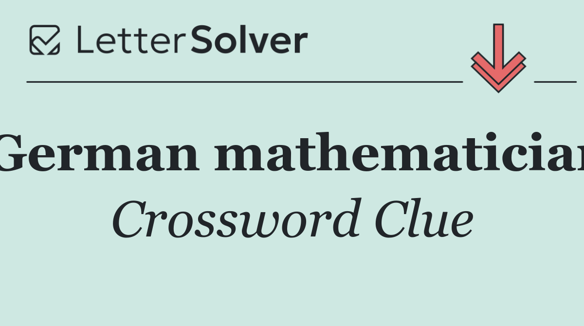 German mathematician