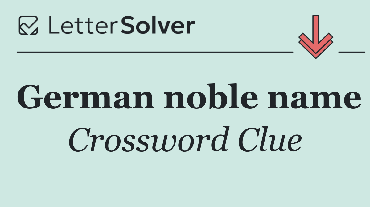 German noble name