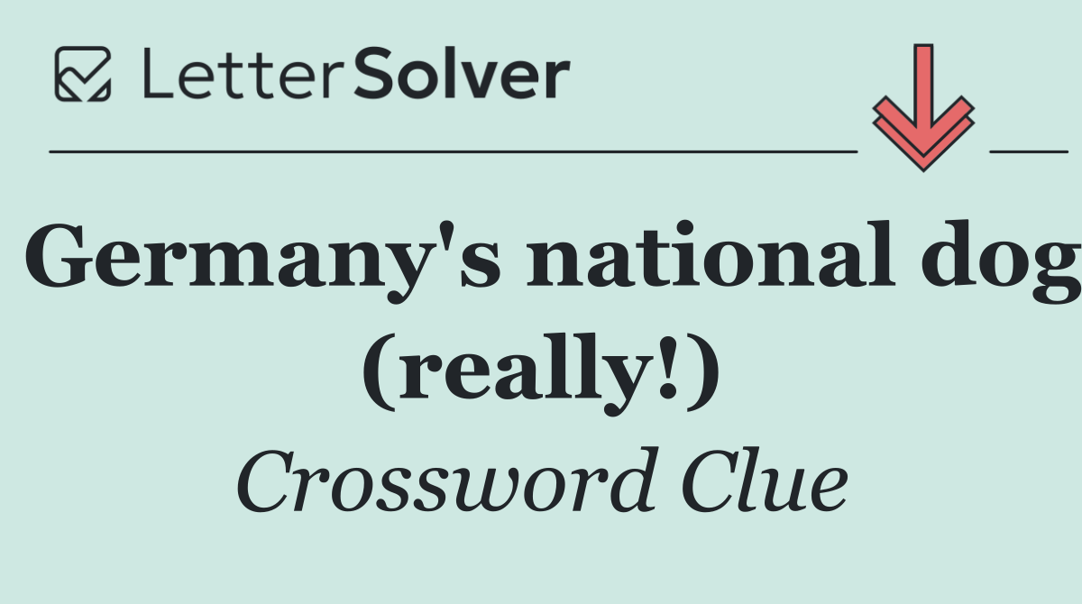 Germany's national dog (really!)
