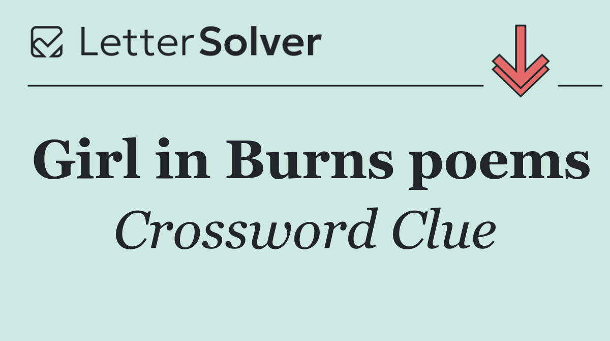 Girl in Burns poems