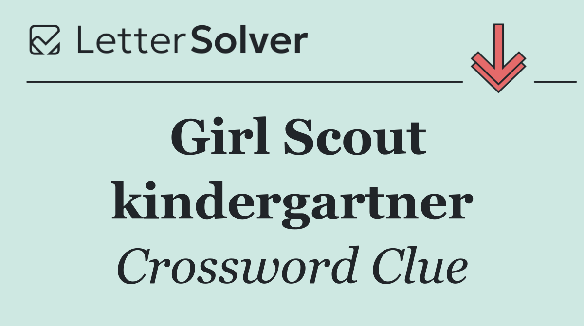 Girl Scout kindergartner