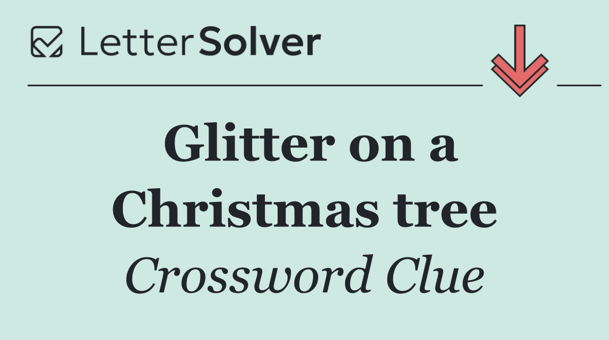 Glitter on a Christmas tree