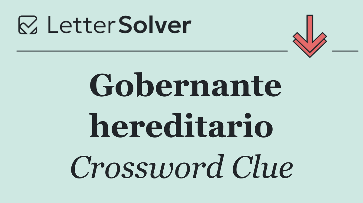 Gobernante hereditario