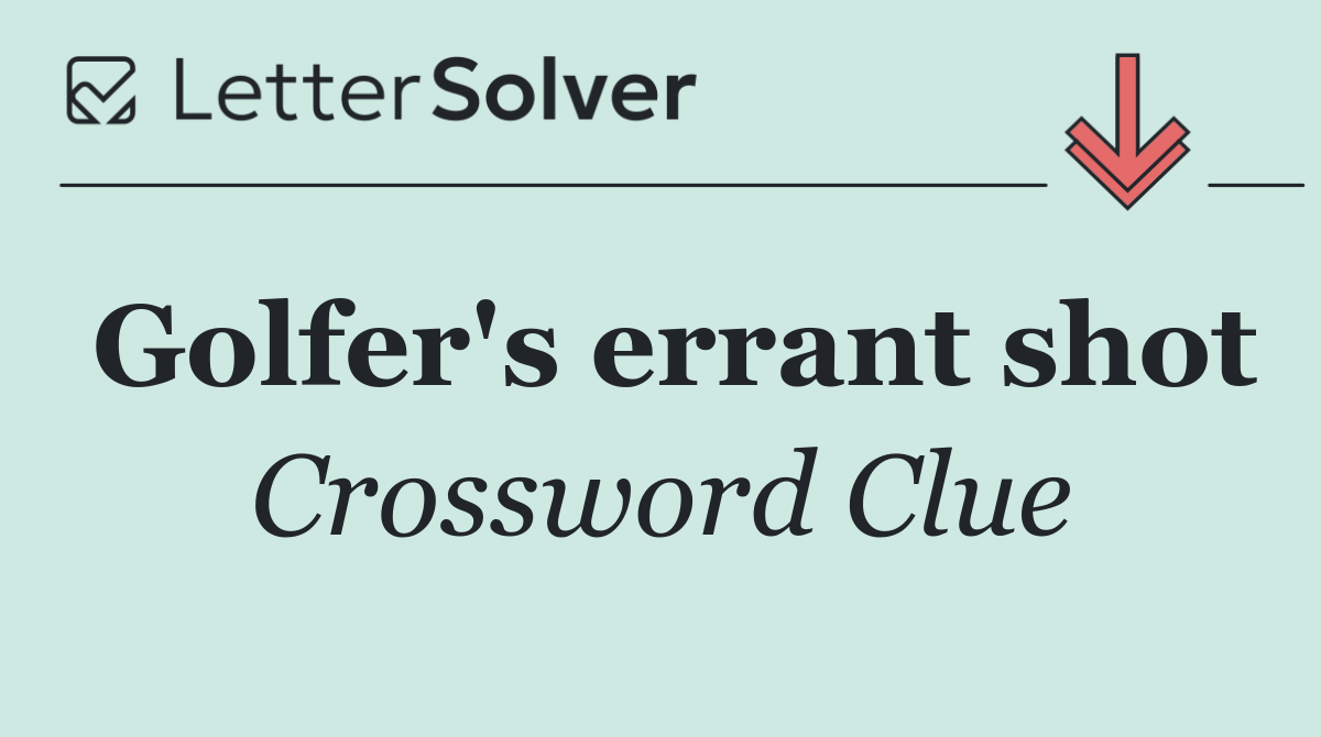 Golfer's errant shot