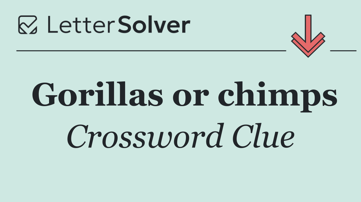 Gorillas or chimps