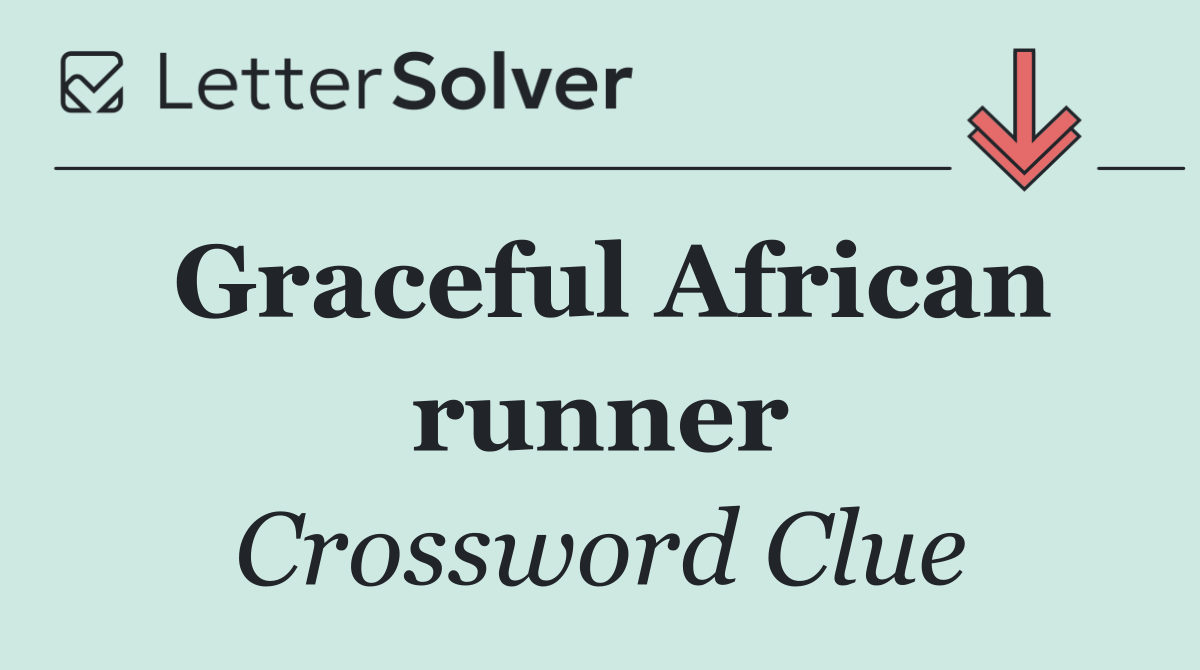 Graceful African runner