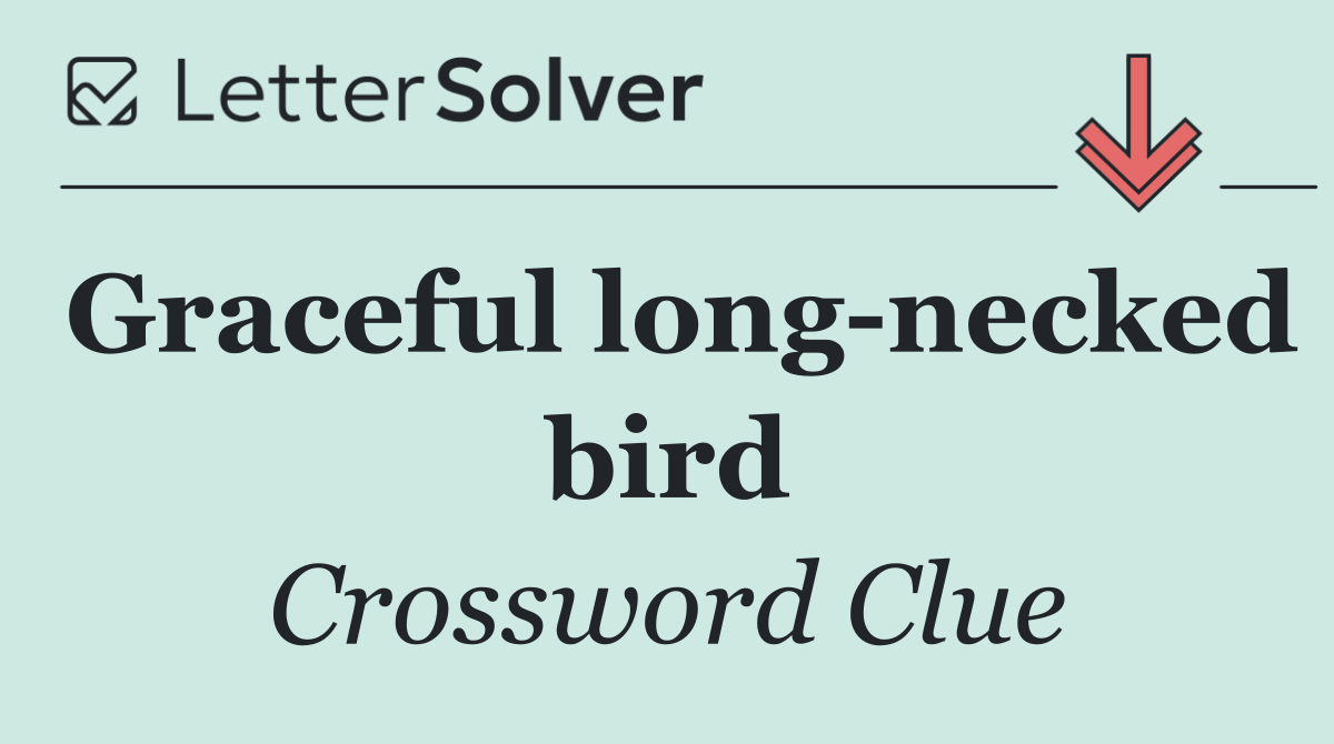 Graceful long necked bird