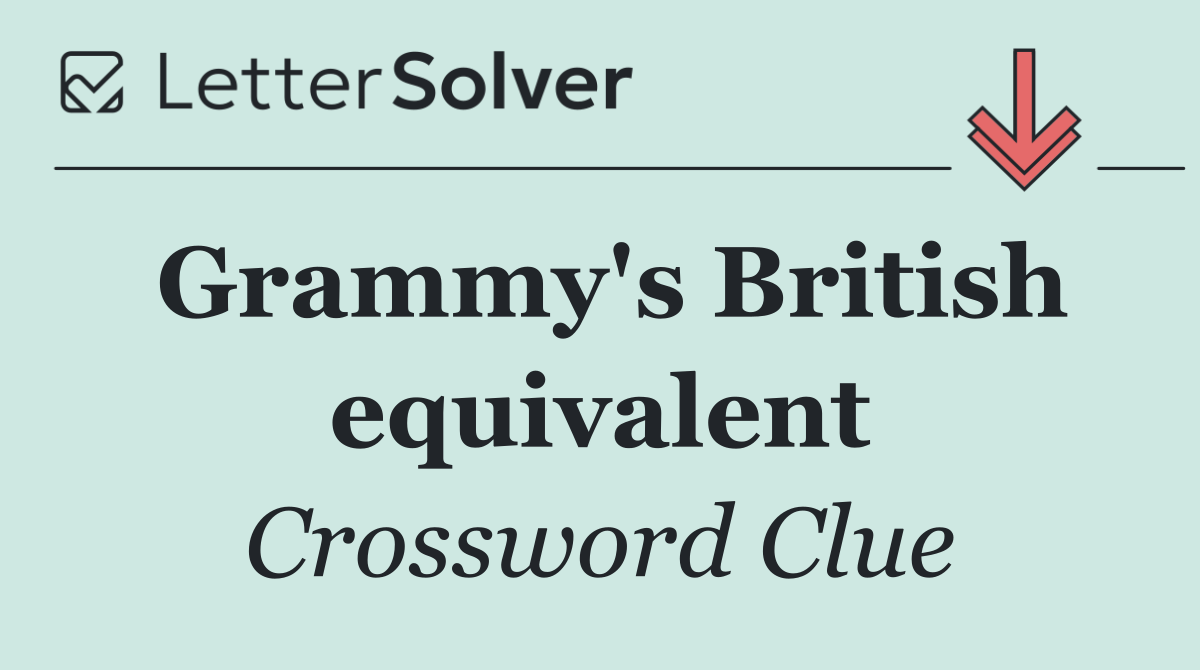 Grammy's British equivalent