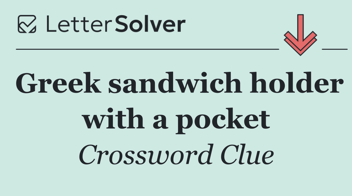 Greek sandwich holder with a pocket