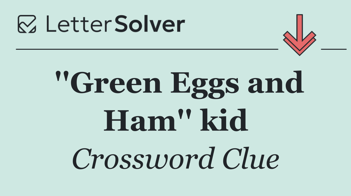 ''Green Eggs and Ham'' kid