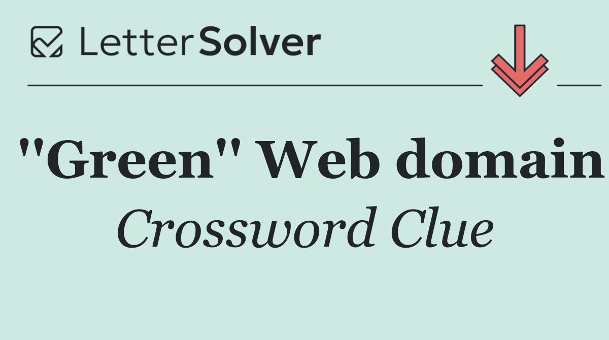 ''Green'' Web domain
