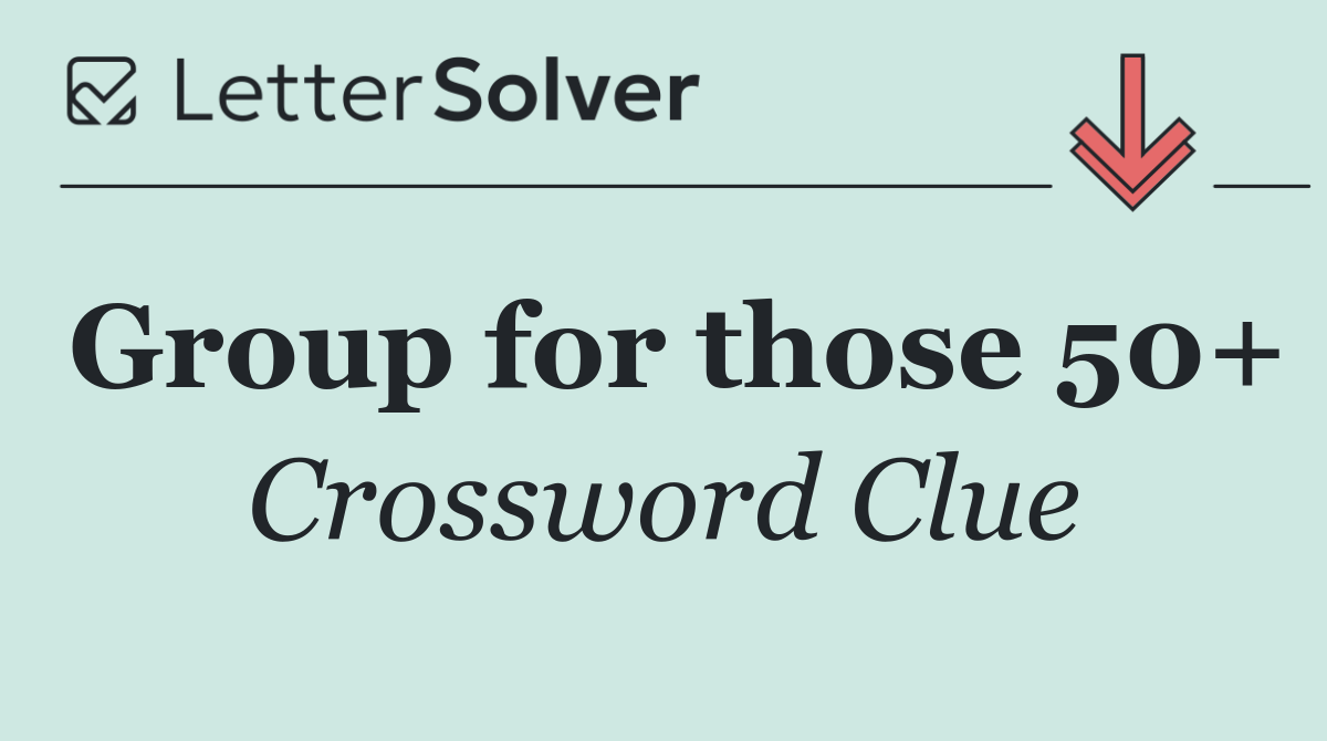 Group for those 50+
