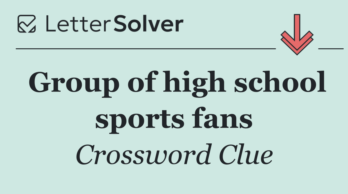 Group of high school sports fans