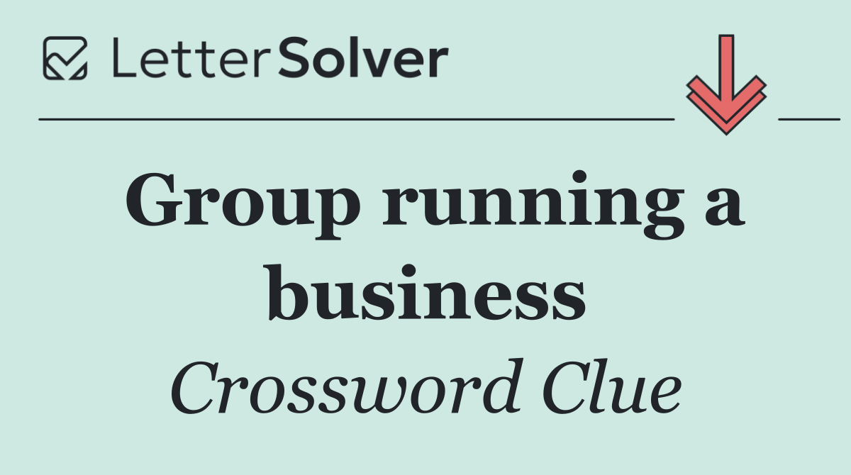 Group running a business