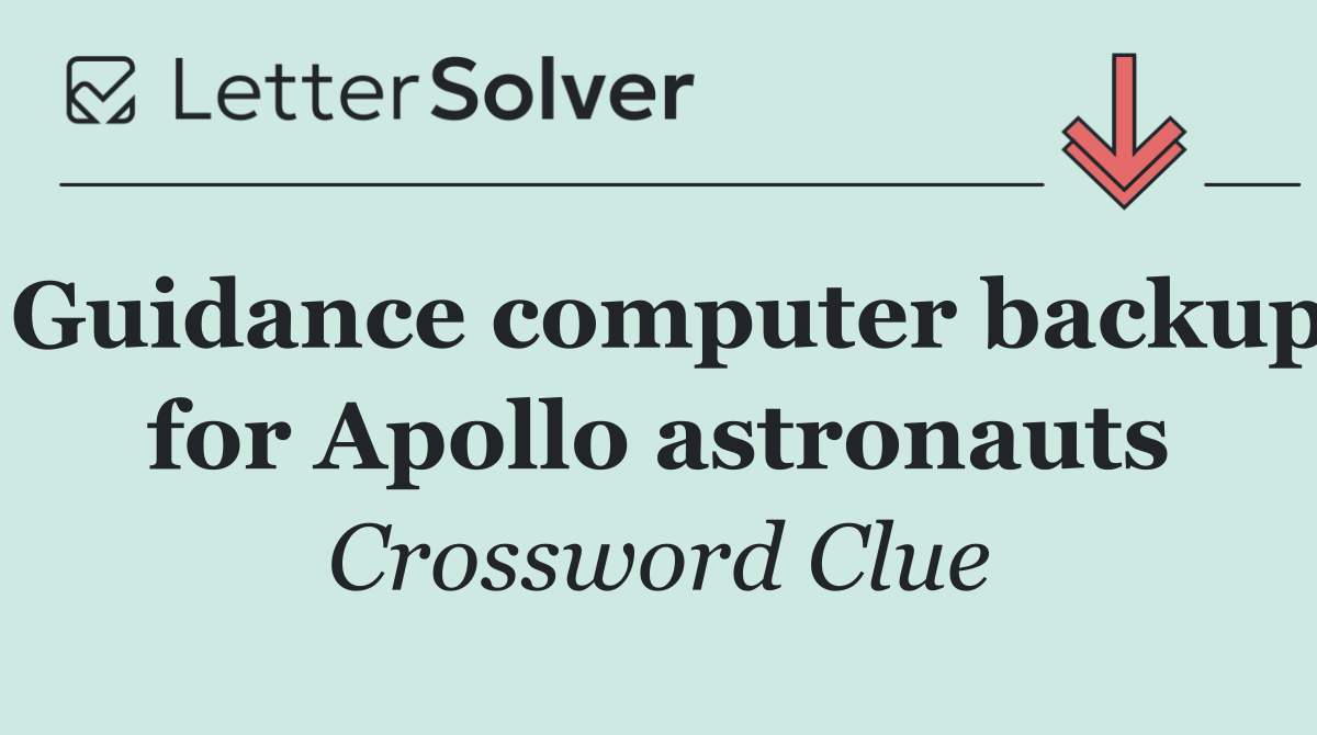 Guidance computer backup for Apollo astronauts
