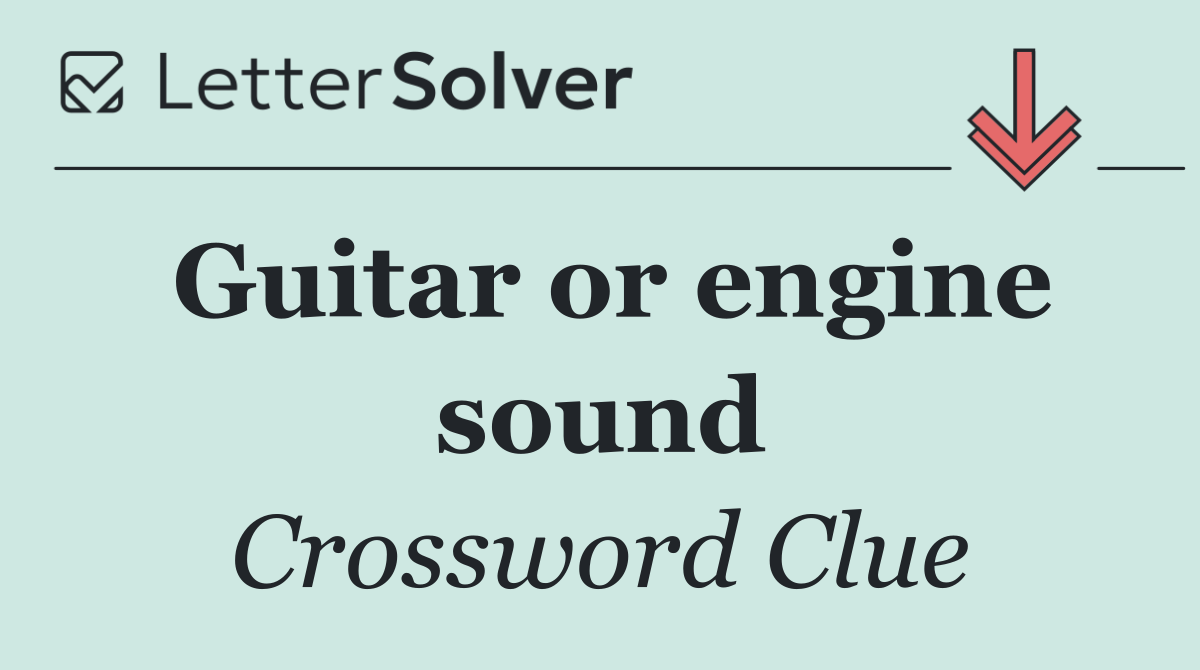 Guitar or engine sound