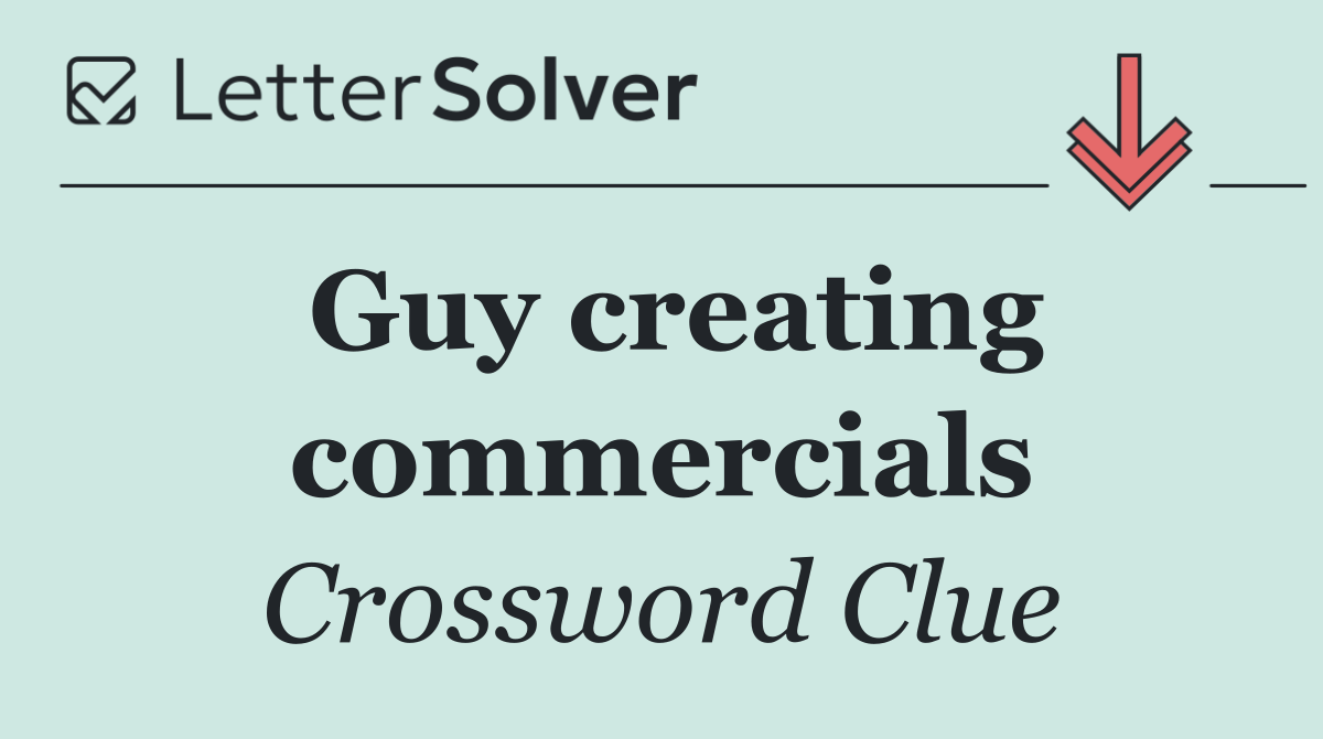 Guy creating commercials