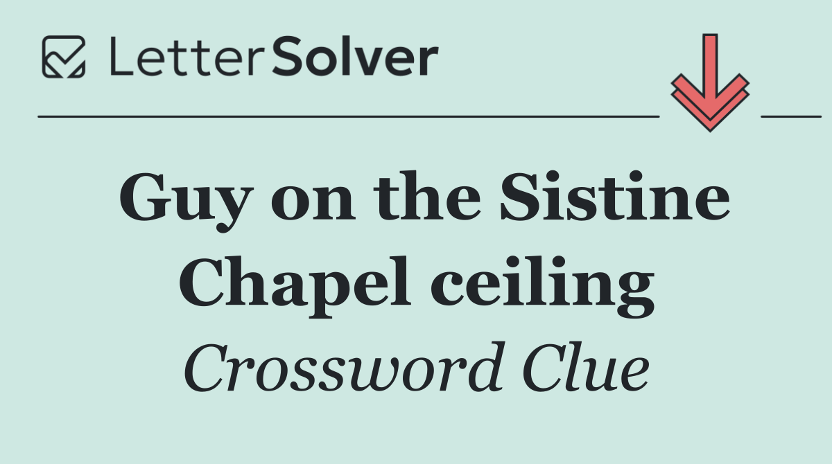 Guy on the Sistine Chapel ceiling