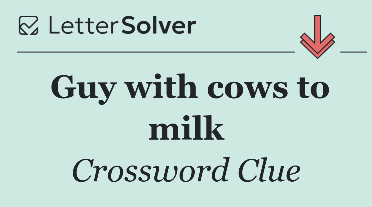 Guy with cows to milk