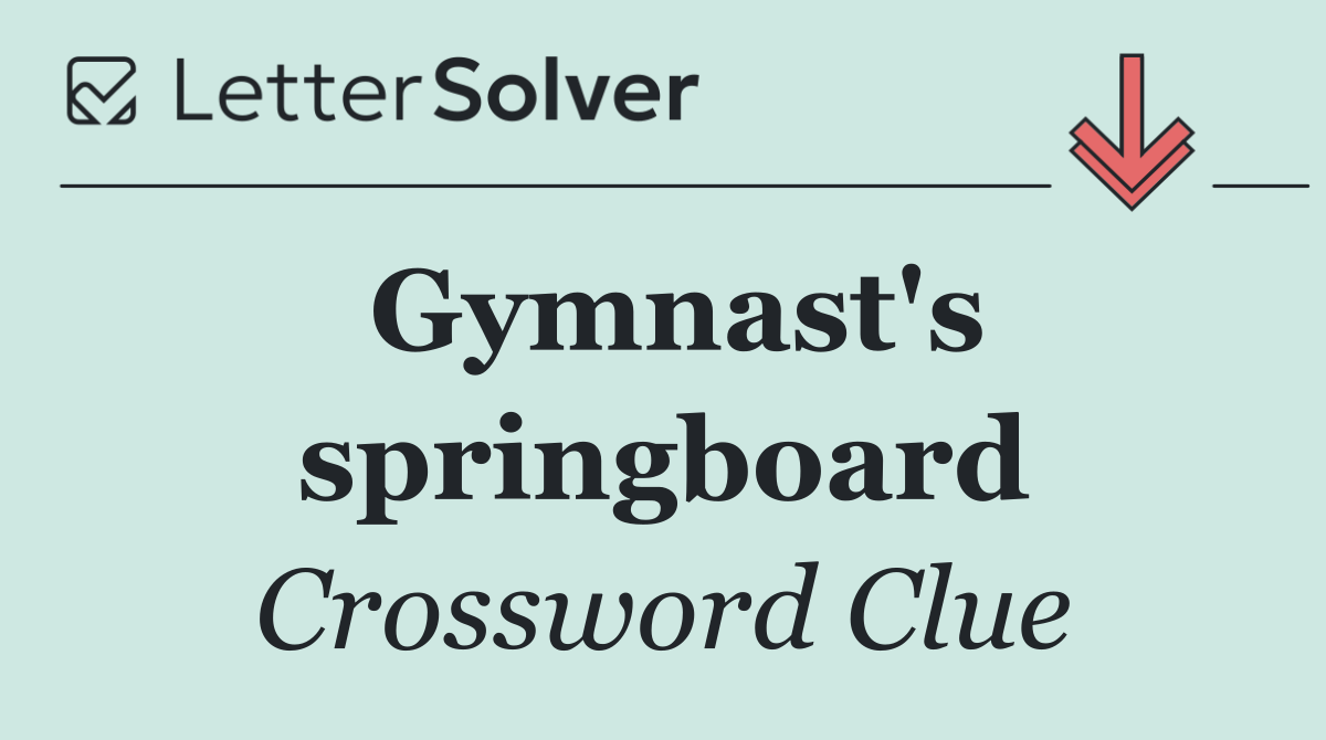Gymnast's springboard