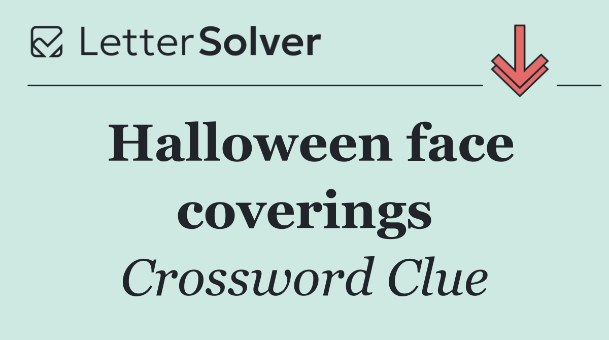 Halloween face coverings