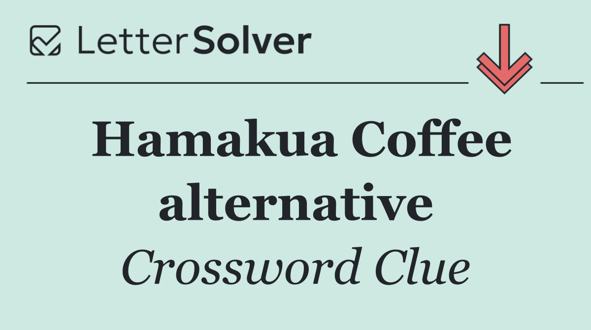 Hamakua Coffee alternative