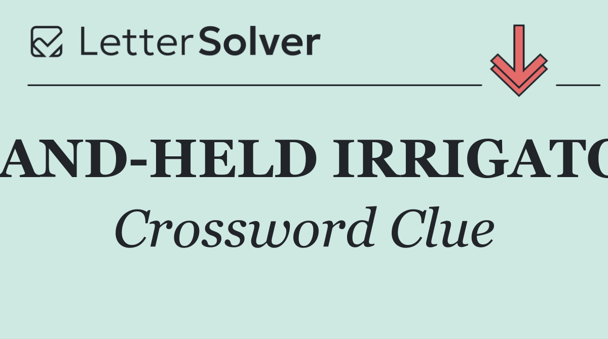 HAND HELD IRRIGATOR