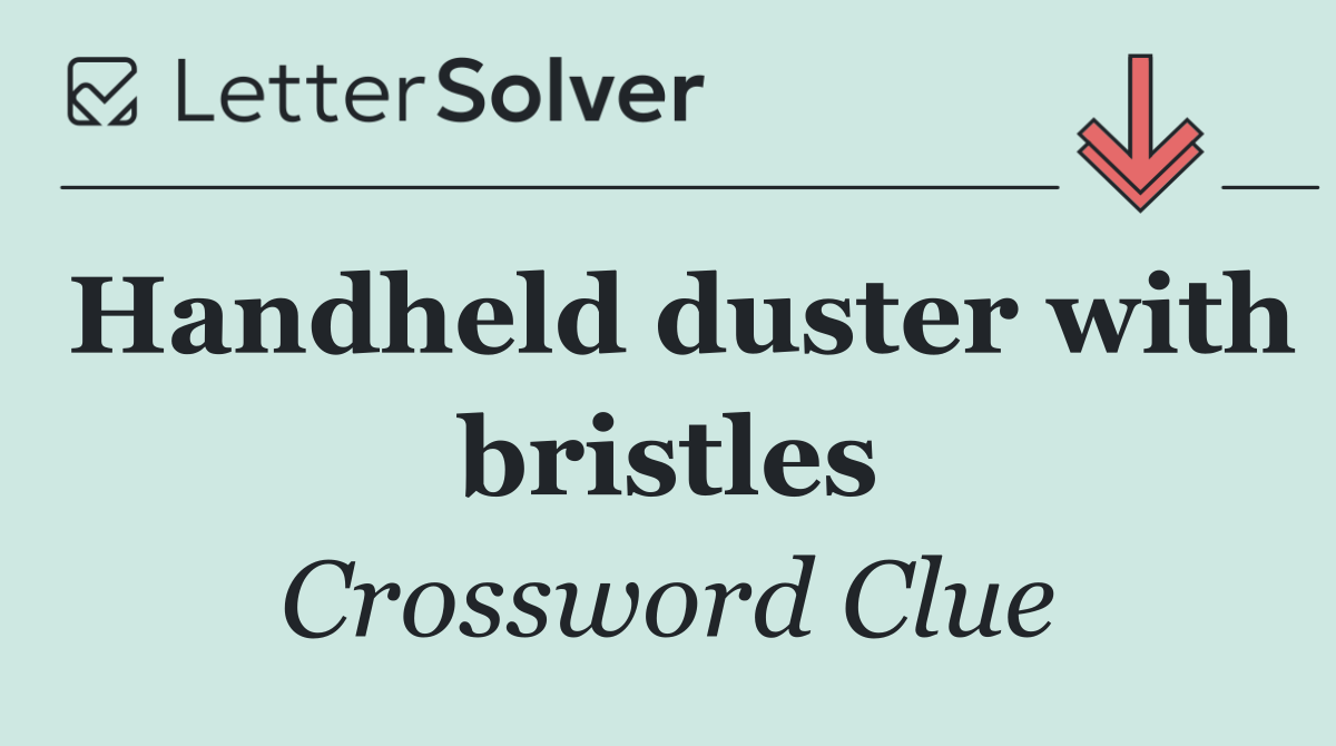 Handheld duster with bristles