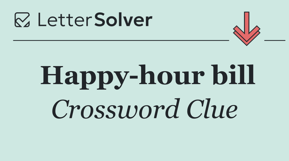 Happy hour bill