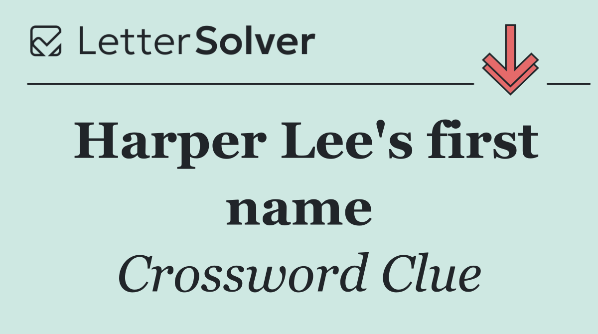 Harper Lee's first name