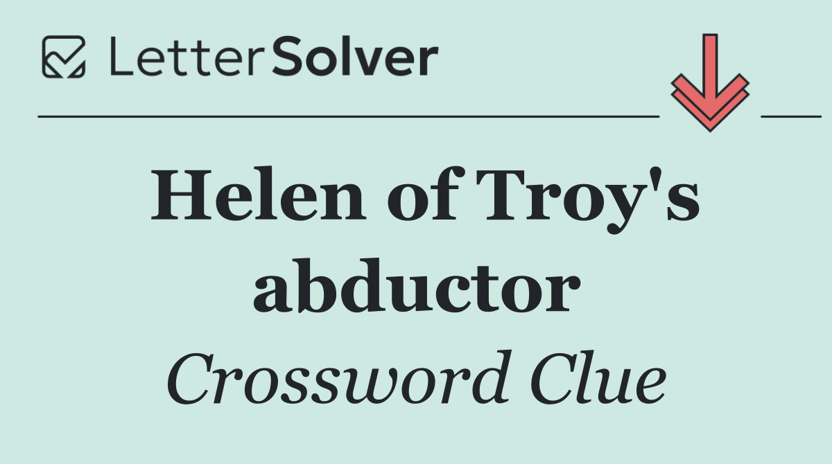 Helen of Troy's abductor