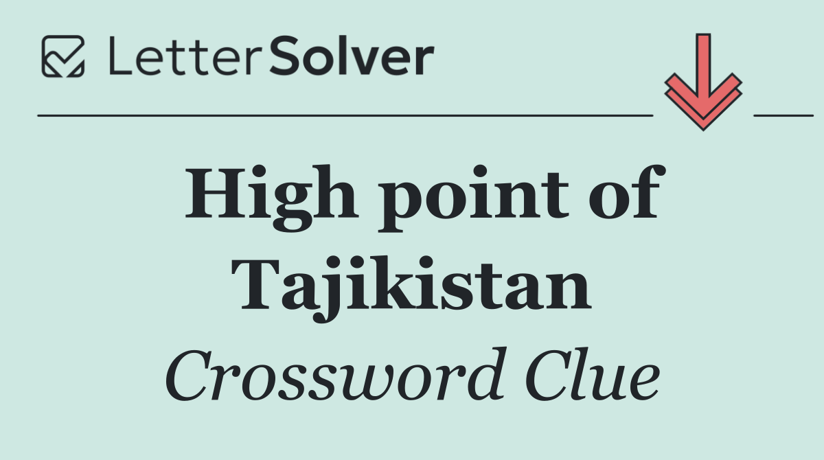 High point of Tajikistan