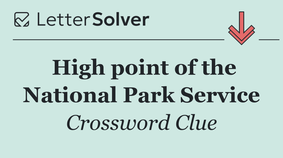 High point of the National Park Service
