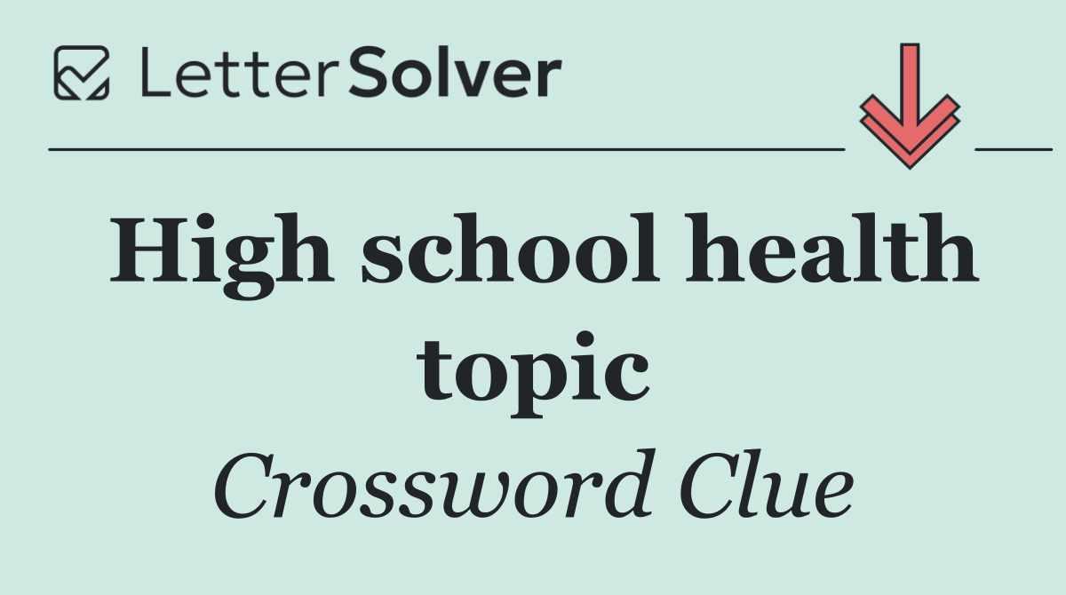 High school health topic