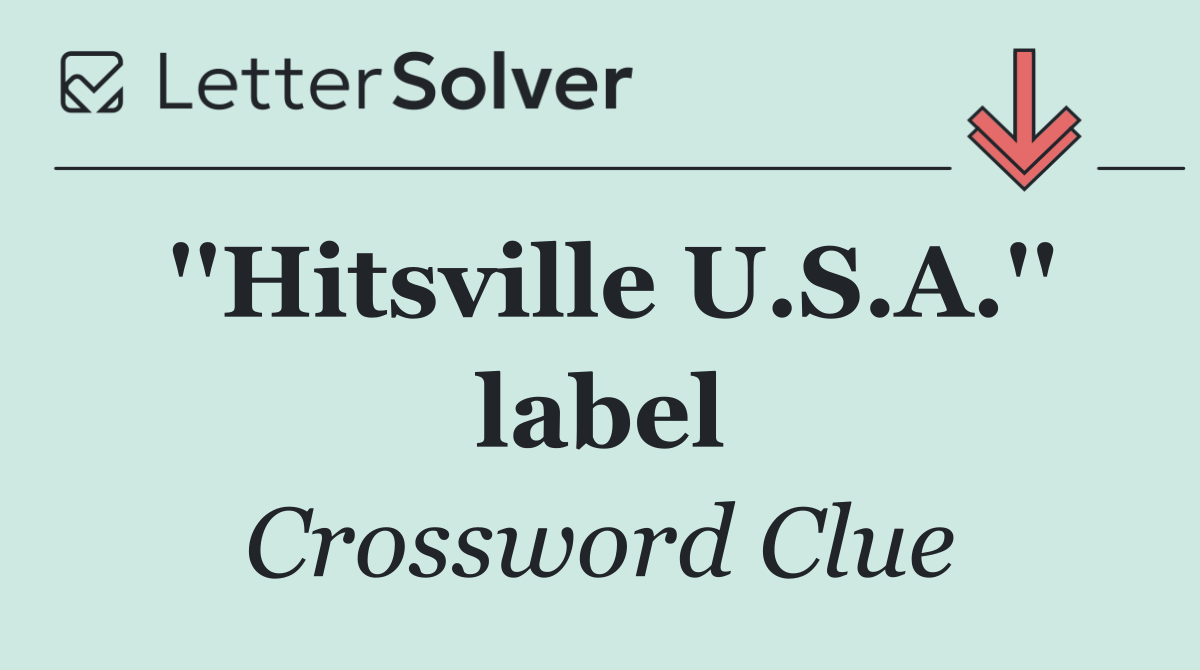 ''Hitsville U.S.A.'' label